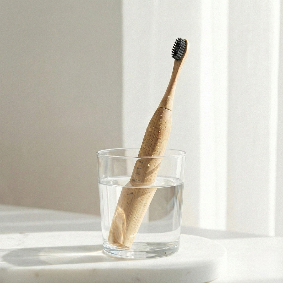 Sonic vs oscillating electric toothbrush comparison — Briut bamboo sonic with 5 cleaning modes