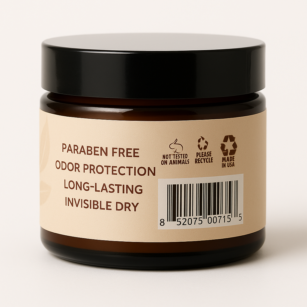 100% Organic Deodorant Jar