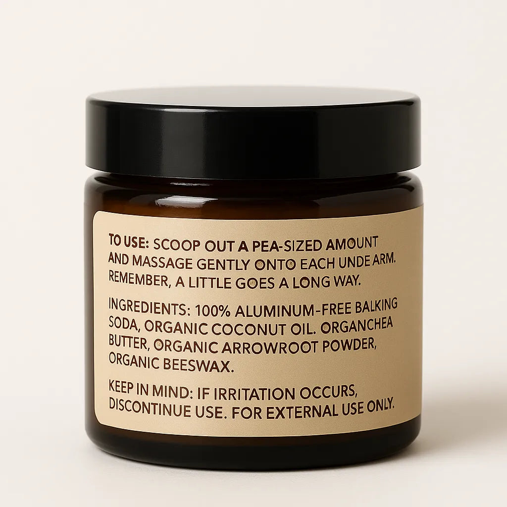 100% Organic Deodorant Jar