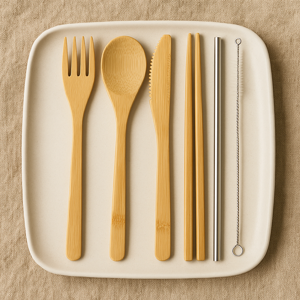 Reusable Bamboo Utensil Kit